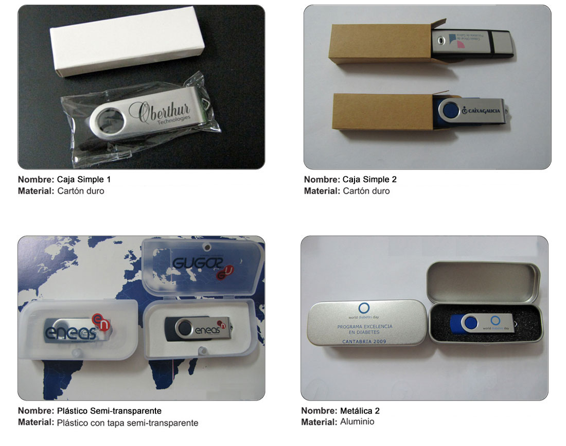 Cajas USB Con Logo Personalizados, Cajas regalo pen drive